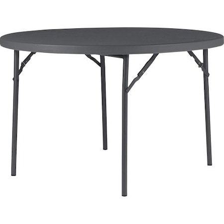 Cosco Home And Office Products Table, Folding, Round, 48inWx48inLx29-3/10inH, Gray CSC60533SGY1E